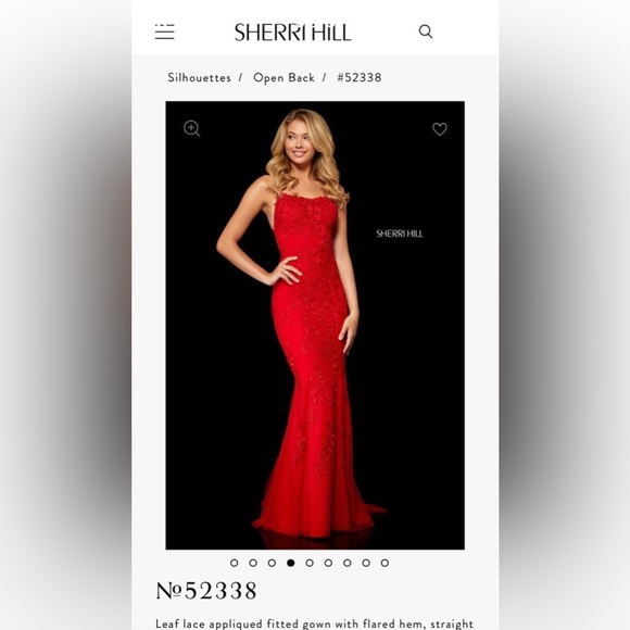 Sherri Hill Red Prom Dress - Picture 4 of 6